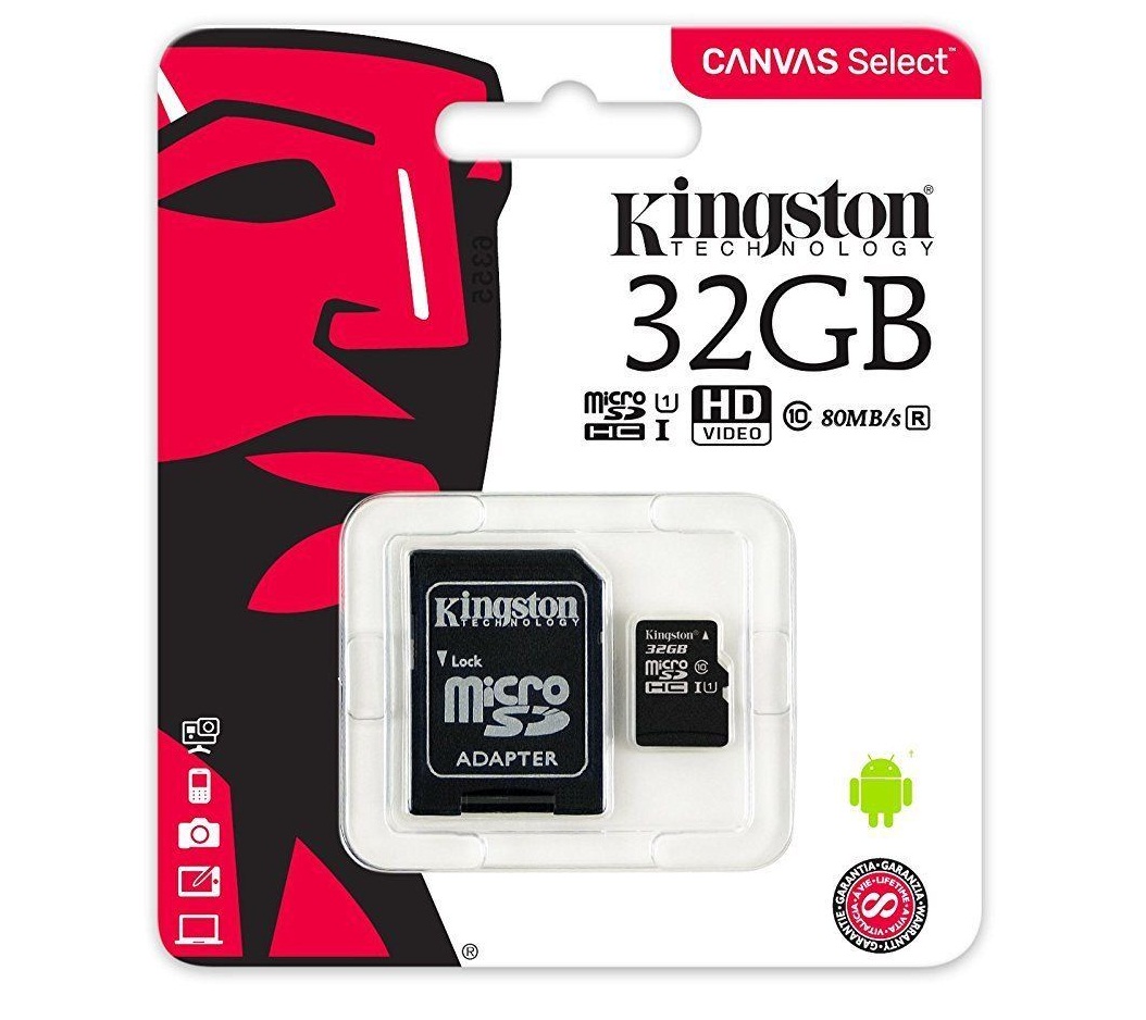 Kingston Digital 32GB microSDHC Class 10 UHS-1 Memory Card For